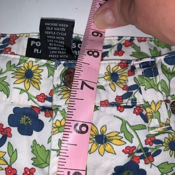 𝅺ralph Lauren Womens‎ Floral Capris Size 4 - Picture 6 of 8